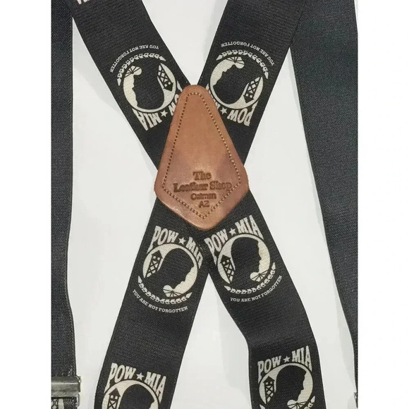 Men’s POW-MIA 48” Black “You Are Not Forgotten” Suspenders‎ - Picture 2 of 4